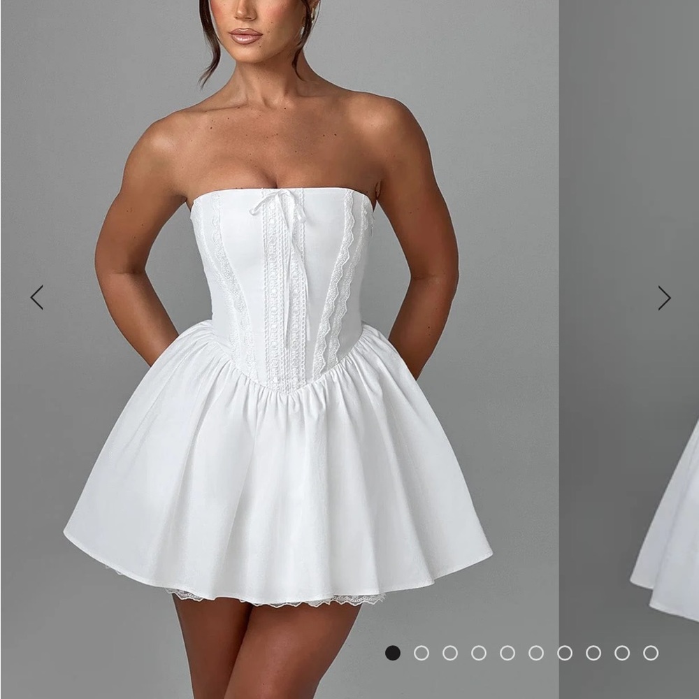 White Strapless Dress